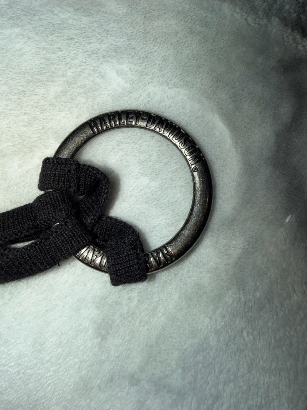 Vintage Harley-Davidson Black halter w/Ring Accents, Logo, & built-in bra. - Picture 5 of 12